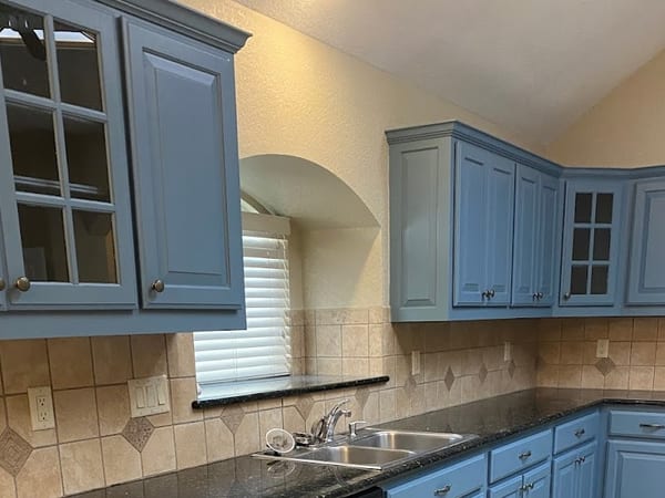 Cabinet painting and refurbishment San Antonio kitchen